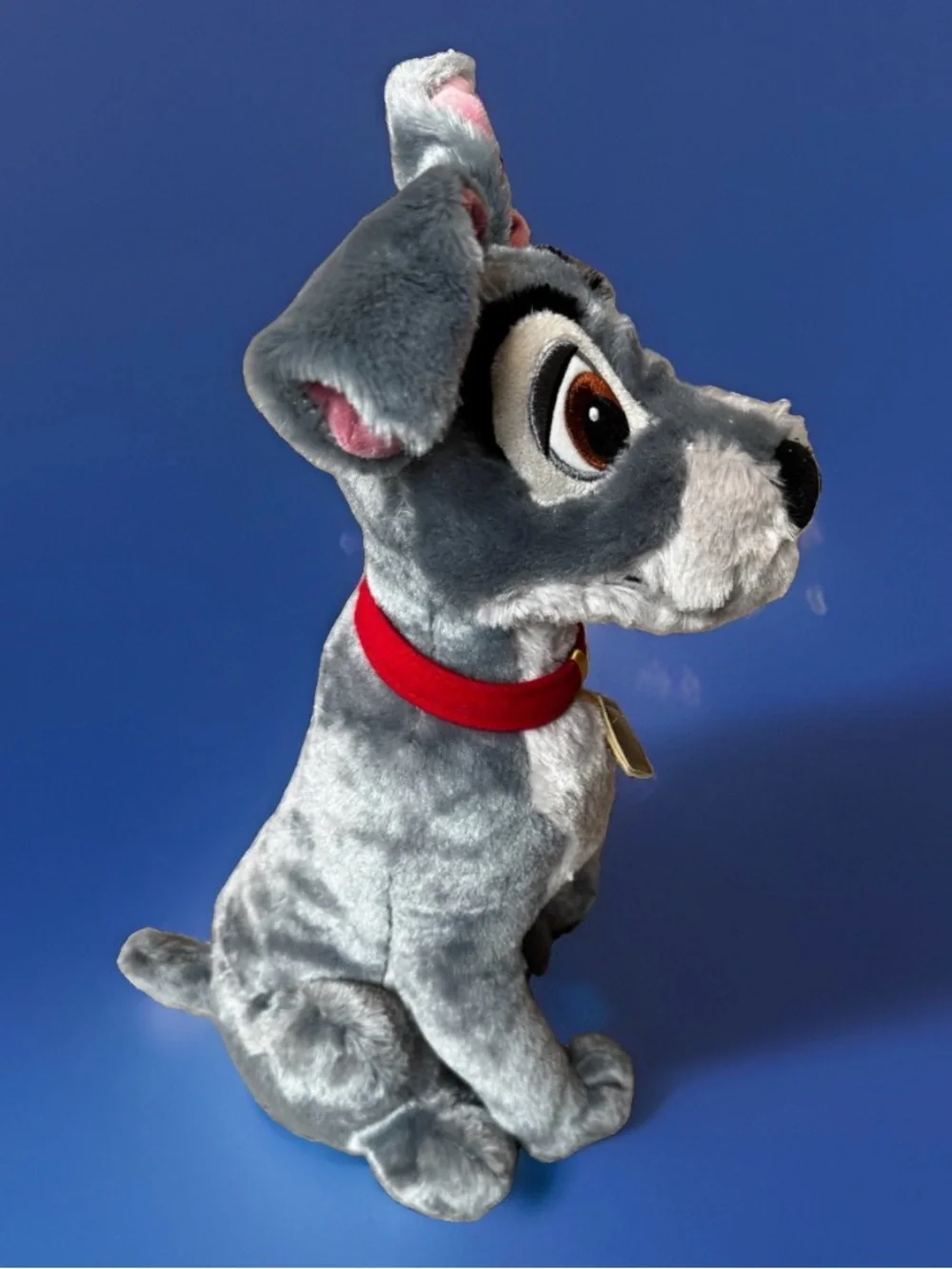 Disney Authentic Lady and the Tramp 16” Dog Plush Embroidered Eyes EUC
